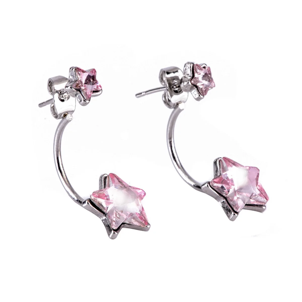 1Pair Elegant Womens Cute Rhinestone Star Ear Stud Earring Jewelry