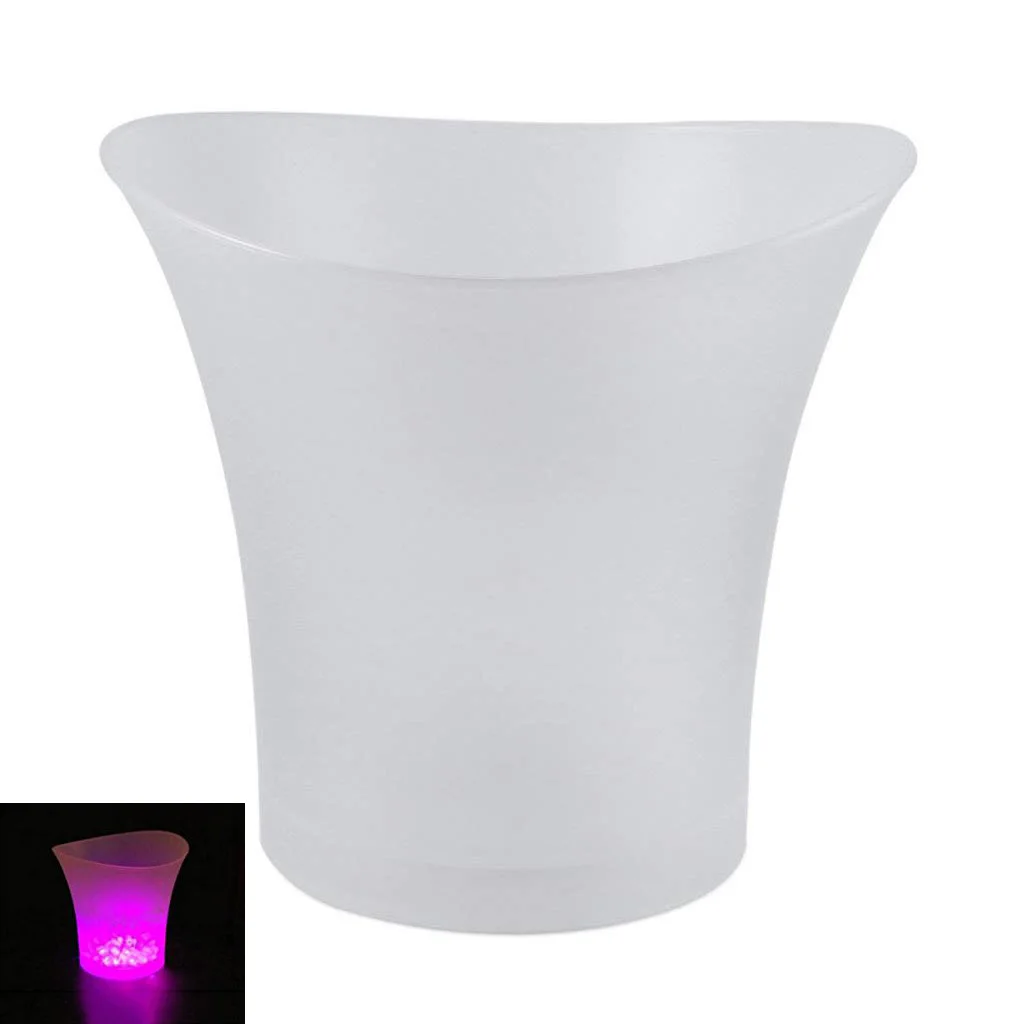 LED Ice Bucket Champagne Wine Beer Cooler Xmas Party 5L