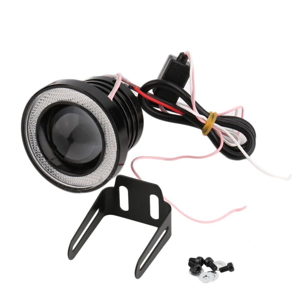 

3-Colors 2.5 inch 67mm 30W Led COB Fog Lamp Car Auto Fog Angel eyes light with Lens DC12 24V any car can use New