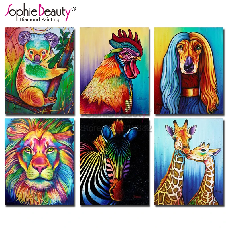 

Sophie Beauty diy diamond painting cross stitch handcraft embroidery mosaic Cartoon Dog Leo Cock Animal Room Decor Gifts C226