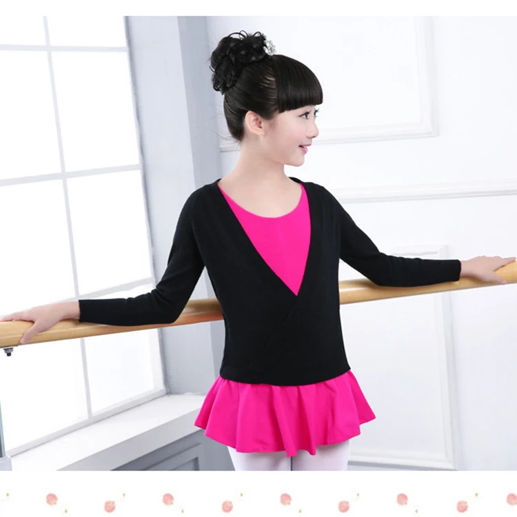 Kids Ballet Dance Wrap Cross Tops (1)
