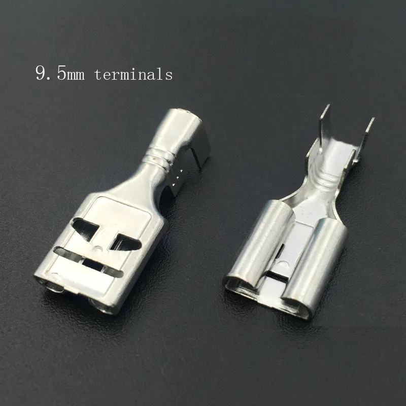 100pcs/lot 9.5 inserted Tin plated brass terminals 9.5mm high current