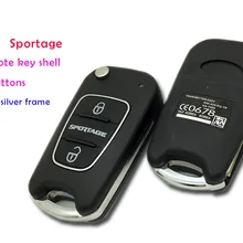 Ремонт ключа автомобиля корпус Uncut Blade для KI Sportage автомобиль дистанционного оболочки 3 кнопки с серебряной рамкой 5 шт