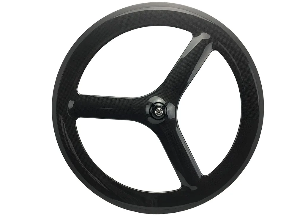 Clearance carbon fiber road bike wheelset 700C front 3 spokes 65mm rear 5 spokes 58mm wheel tubular clincher profile 23mm wide 1