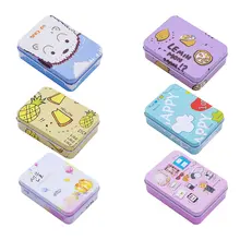 Мини-коробка для конфет квадратной формы, коробка для конфет, печенья, жестяная коробка, коробка для хранения канцелярских принадлежностей, школьный офис