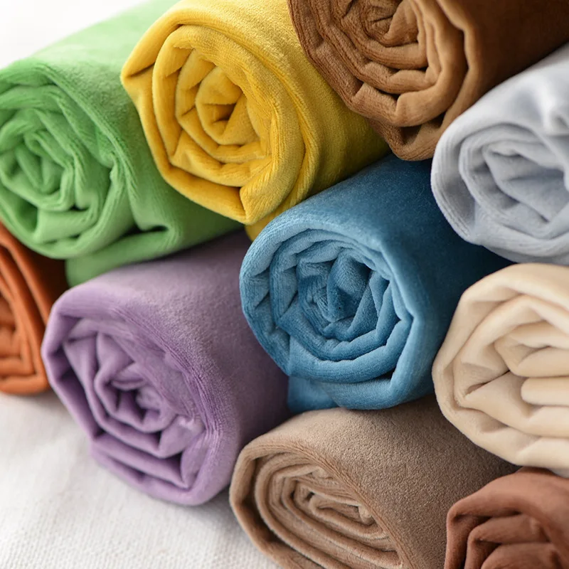 Soft Handmade DIY Sofa Cloth Pillow Velvet Bundle Pocket Cloth Curtain Anti-pilling Plush Fabric 32 Colors