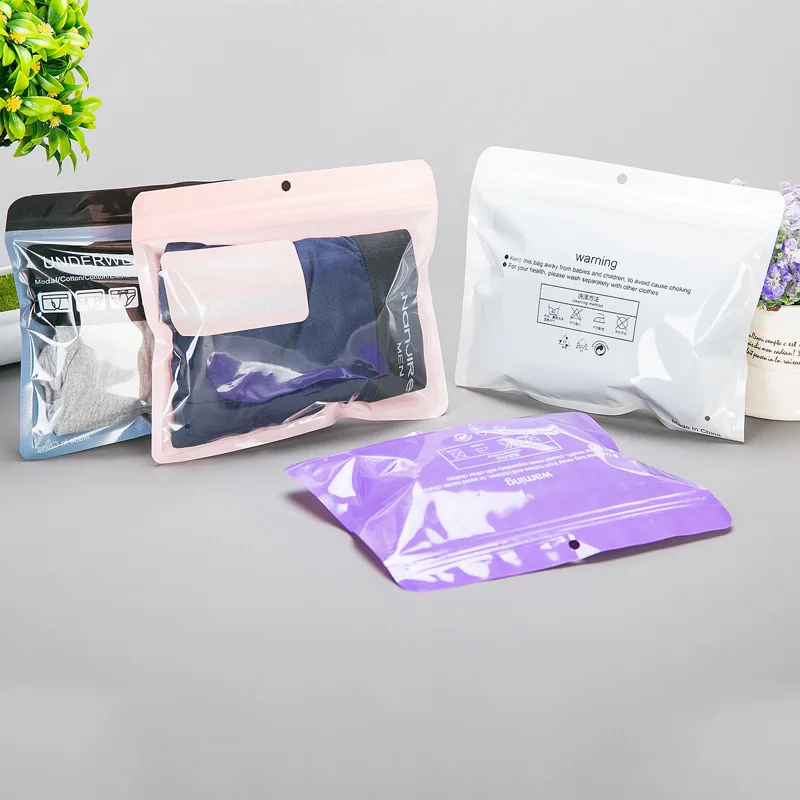 50pcs Small zipper ziplock bag underwear packing bags with handle