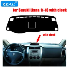 RKAC левосторонний автомобильный коврик для приборной панели для Suzuki Liana пыленепроницаемый коврик для приборной панели автомобиля для Suzuki Liana 11-13 с часами