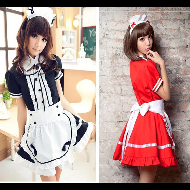 

Hot Sale Maid Anime Costumes Lolita Dress Female Servant Outfit Restaurant Maid Cosplay Fantasia Carnival Halloween Role Playing