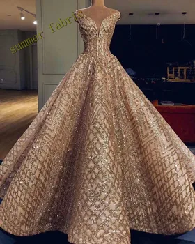 

Gold Nigerian Laces Fabric Tulle Lace Fabrics for African Dress with glitter