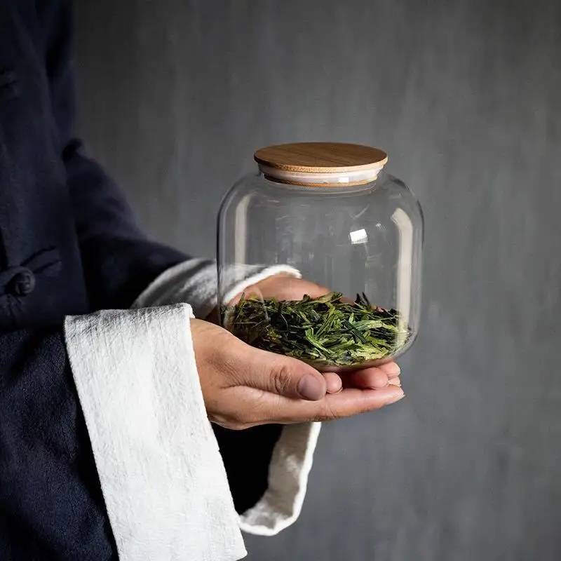 

Tea Jar Sealed Storage Tank Kitchen Gadgets Coffee Beans Cans Dust Proof Moisture Proof Storage Glass Jars Accessories Tools