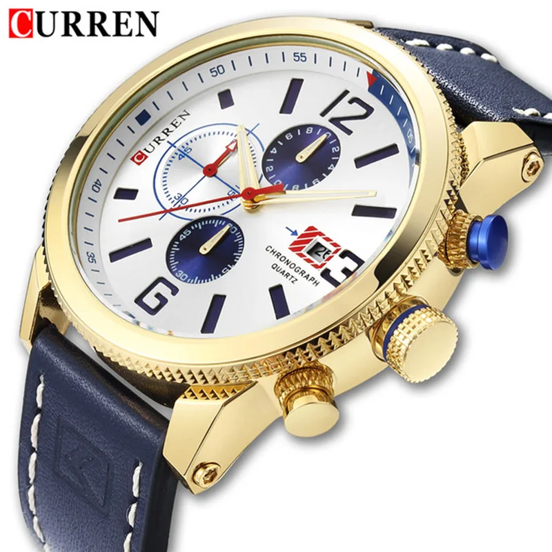 

CURREN Luxury Men Quartz Watches Men's Multifunction Waterproof Watch Man Casual Sport Chronograph Wristwatch Relogio Masculino