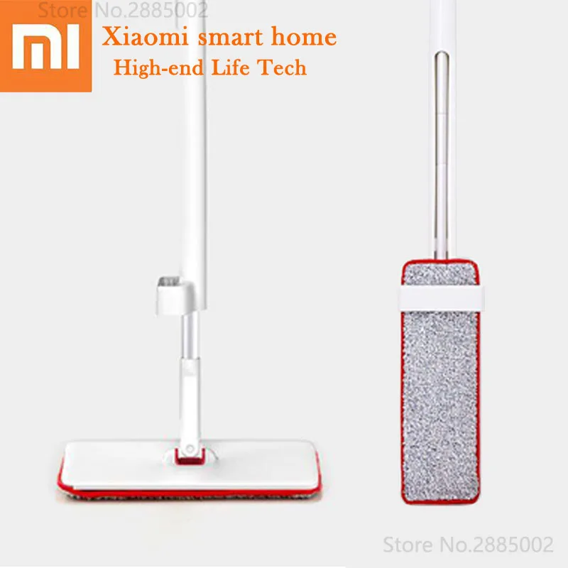 

Xiaomi Flat Squeeze Mop Free Hand Washing Dry Wet Extrusion Floor Mop Microfiber 360 Degree Rotate Household Floor Cleaning Tool