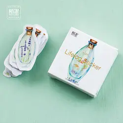 Mohamm милые стеклянные бутылки мини бумажные наклейки украшения Diy дневник в стиле Скрапбукинг печать кавайная наклейка