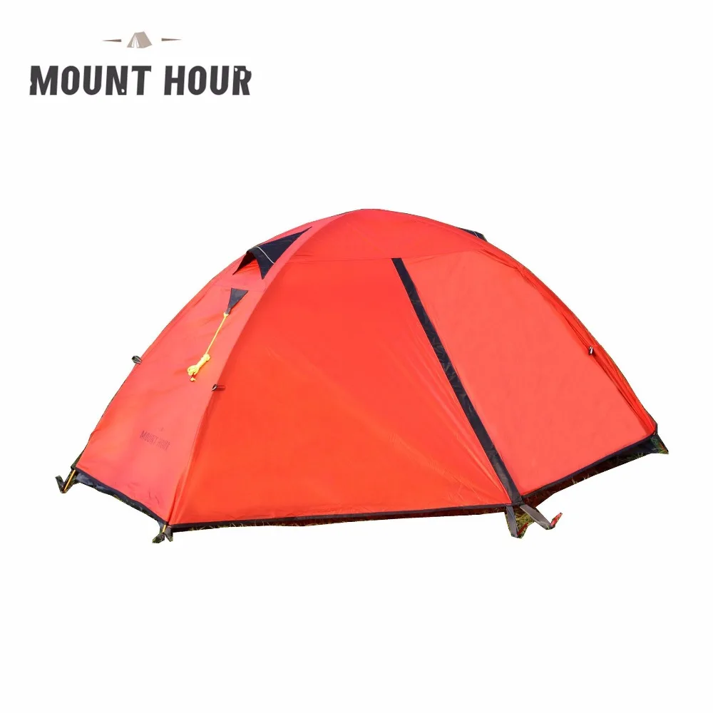 Mount Hour Single Hiking Tent 20D Silicone Fabric Light Backpacking Double Layers Aluminum Rod Camping Cycling Tent 4 Season