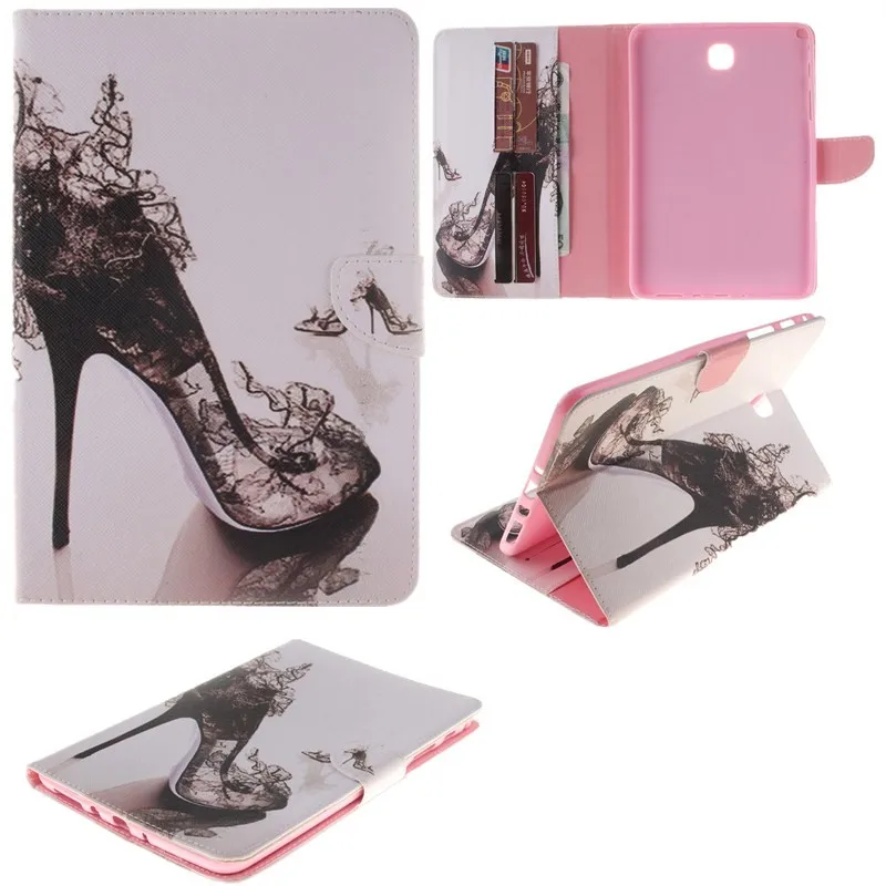 Flower PU Leather Wallet Case For Samsung Galaxy Tab A 8.0 inch T350 T351 T355 P350 SM-T355 Case Girl Boy Stand FlipTablet Cover (22)