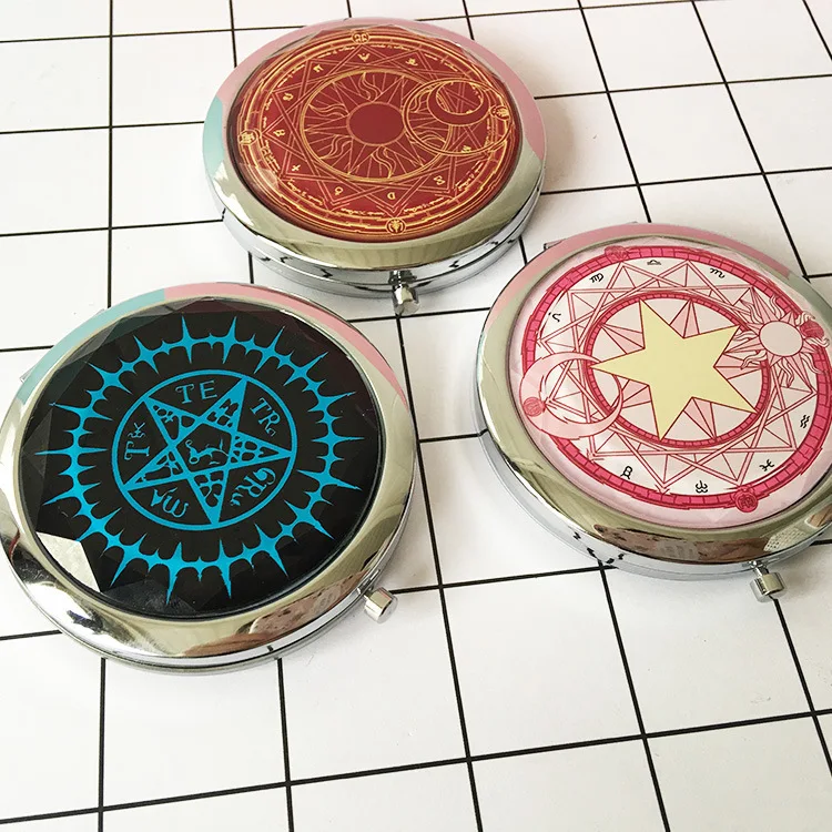 

Card Captor Sakura Kuroshitsuji Cute cartoon Cardcaptor Sakura mirror small round animation magic array makeup mirror gift birt