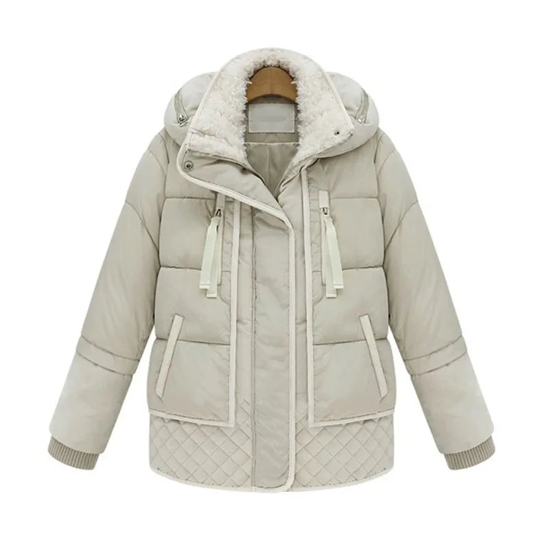Зимняя куртка женская 2018 теплая белая пуховик большого размера|coat down|coat for womencoat