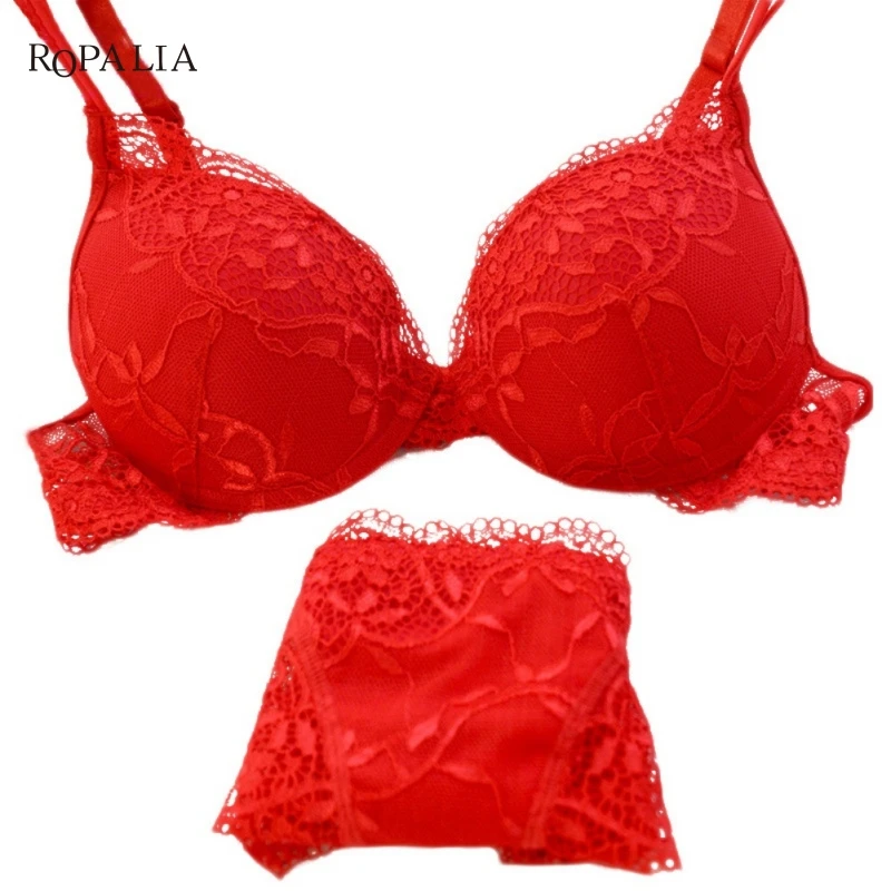 Buy Women Thin Thick Underwear Bra Suit Push Up Bra Luxury Lace Sexy Black