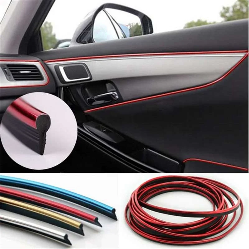 

5M Car Styling Interior Decoration Strips Moulding Trim Dashboard Door Edge Universal For Cars Auto Accessories In Car-styling