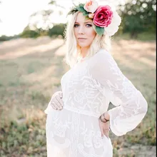 2016 De Maternité Photographie Soutiens Coton Vêtements De Maternité Dentelle Robes De Mode Vêtements enceintes Dentelle Crochet robe de maternité