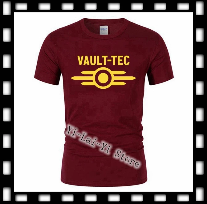 

Summer Vault Tec logo Gaming Video Game Fallout 2 3 4 Apparel TShirt Games Men T SHIRT Vault-Tec Women Fashion Men's T Shirts 09