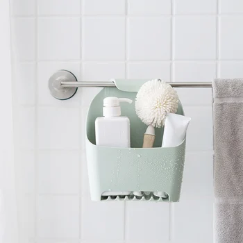 

Plastic Hanging Bath Drain Basket Stackable Shower Caddy Storage Holder Organizer