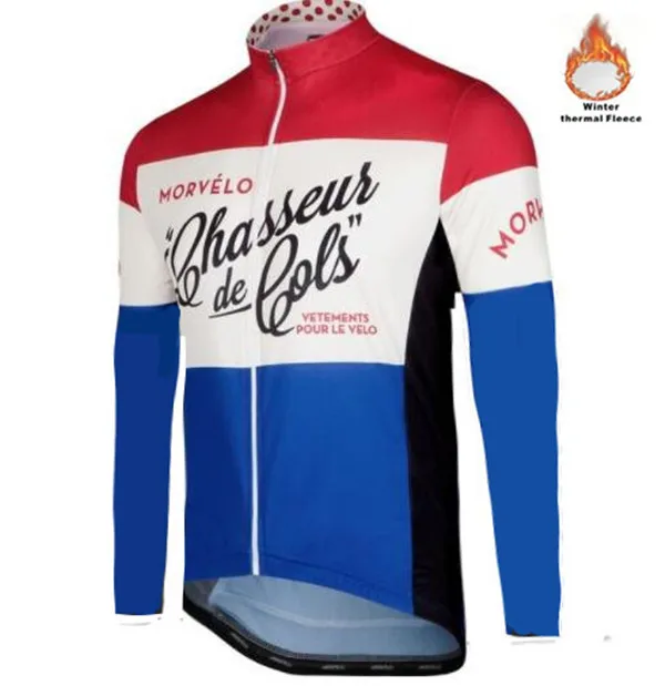 

Morvelo Winter Thermal Fleece Men's Cycling Jersey long sleeve Jacket Ropa ciclismo Bicycle Wear Bike Clothing maillot 2019