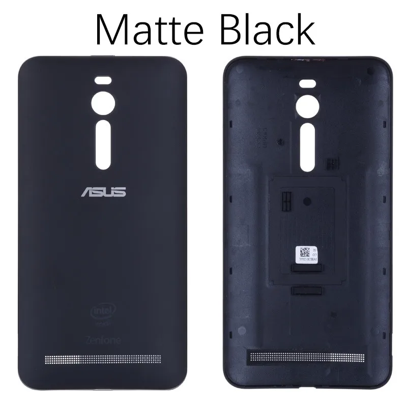 Задняя крышка для ASUS Zenfone 2 ZE551ml на батарею черный белый - Цвет: Black