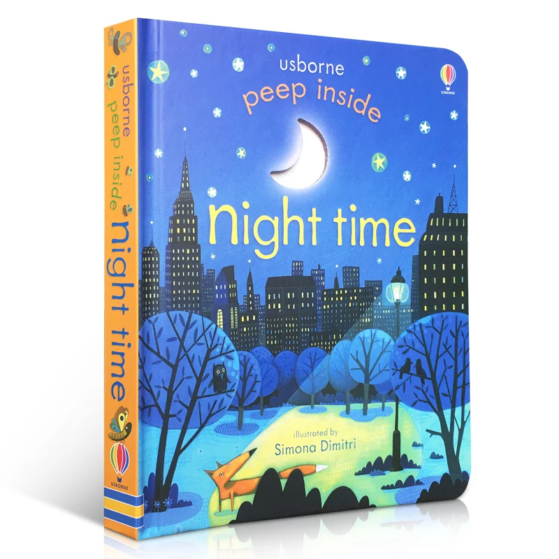Peep Inside Night Time English Educational 3D Flap Picture Books For Baby Early Childhood gift Children reading book