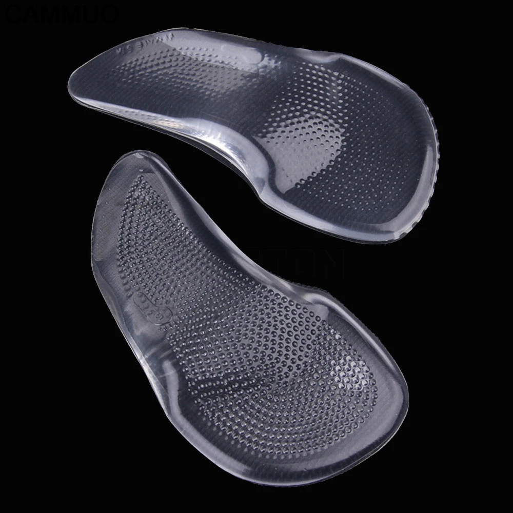 

1 Pair Self-adhesive Orthotic Arch Support Flat Feet Silicone Gel Heel Cushion Foot Care Shoe Pads Shoe Insoles