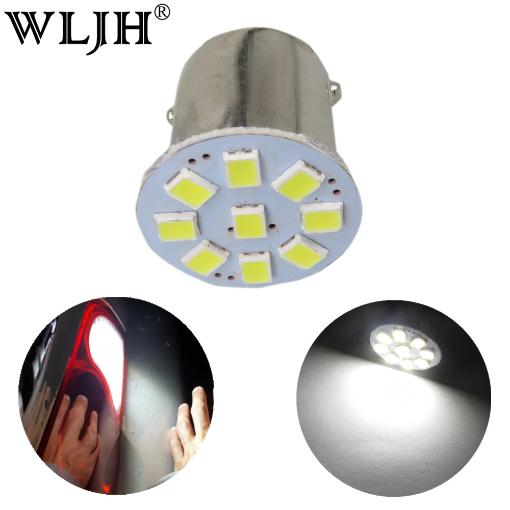 WLJH 50 шт. 1156 BA15S 7506 LED 1157 BAY15D 7528 авто Стайлинг грузовик задний стоп резервный фонарь