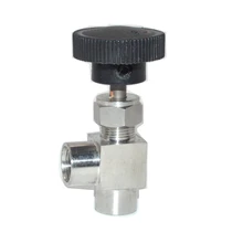 90 градусов Регулируемый игольчатый клапан 1/8 ''1/4'' 3/8 ''1/2'' BSP под прямым углом с внутренней резьбой для воды, газа, масла SS304