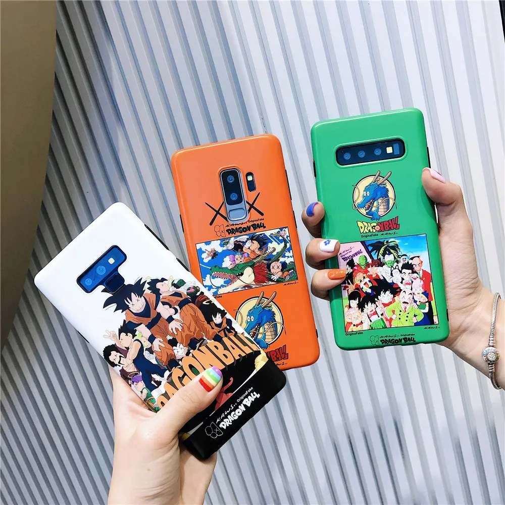

NEW Cartoon Explosion Dragon Ball GoKu kaws xx doll phone case for Samsung Galaxy S8 S9 S10 Plus S10lite Note 8 9 Cover