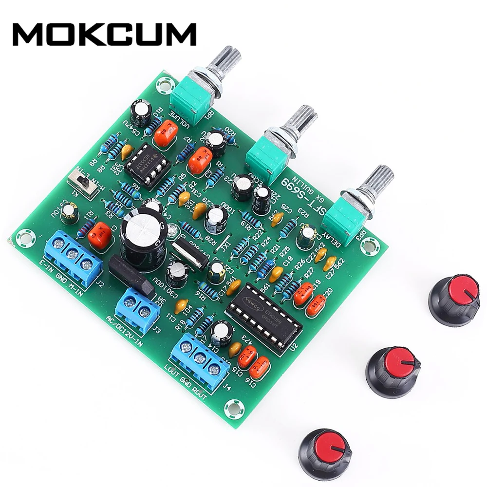 

ETK3699 Digital Kara OK Surround Reverb Delay Microphone Amplifier Preamp Board Reverberation delayed fever microphone amplifier