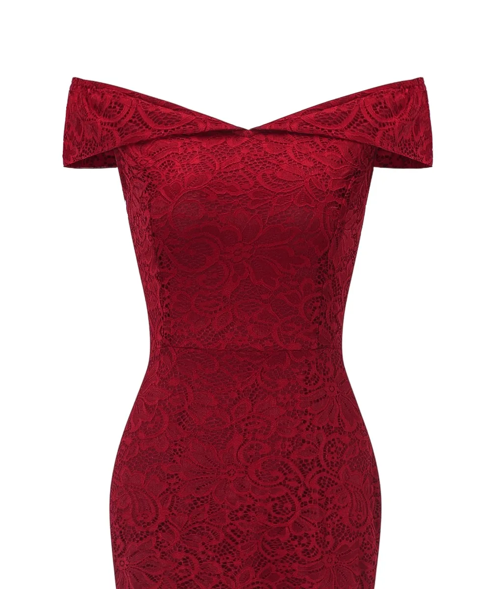 OML533J#Fishtail wine red lace evening Dresses long Blue pink Christmas party dress prom gown women's fashion wholesale Clothing OML533J#Fishtail wine red lace evening Dresses long Blue pink Christmas party dress prom gown women's fashion wholesale Clothing