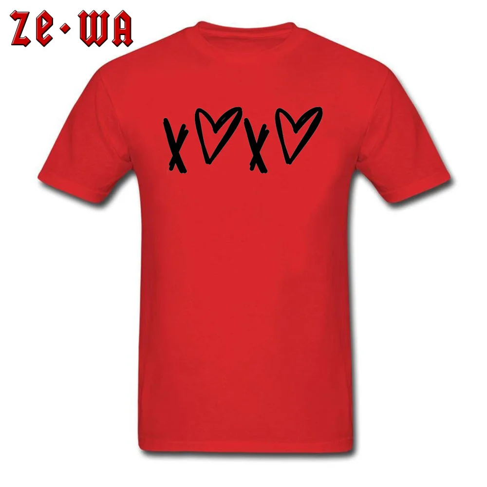 2018 Newest Men T-shirts Crewneck Short Sleeve 100% Cotton Black And White Love T Shirt Summer T-shirts Drop Shipping Black And White Love red