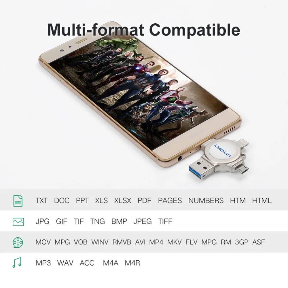128gb 64gb 32gb USB Flash Drive for iPhone XR MAX X 8 7 6s 5s iPad Samsung S10S9S8S7S5S3 Android Ph