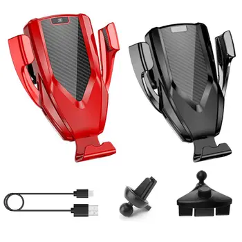 

Car Qi Fast Wireless Charger Air Vent + CD Mount Automatic Clamping Car Charger Holder Stand for iPhone XR XS Max X 8 10W Fast