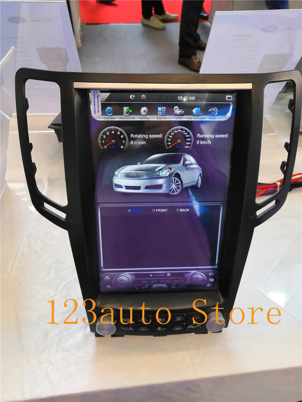 12,1 дюймов вертикальный Tesla стиль Android 8,1 автомобильный DVD gps плеер для infiniti G37 G35 G25 G37S радио аудио стерео PX6 CARPLAY