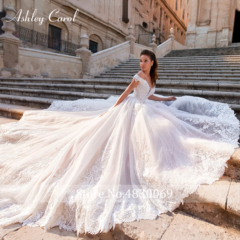 Ashley Carol Luxury Wedding Dresses For Women Princess Off Shoulder Appliques Sweetheart Wedding Gown Vestidos De Novia 3