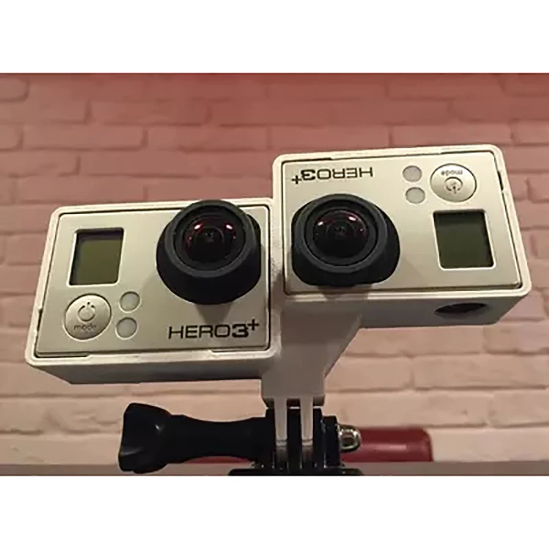 Sunnylife 2In1 Camera Shell Frame 2 gopro double Bracket Housing Filming Holder Dual Port Case for Gopro Hero 3+  4 3D Printing (6)