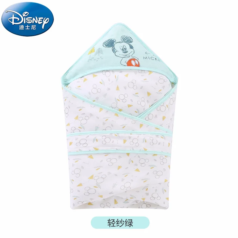 

Disney 90*90cm Baby Hooded Lattice Bath Towel Etamine Baby Boy Girl Bathrobe Infants Newborn Baby Receiving Blankets Clothes