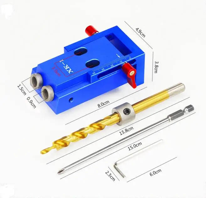Мини Kreg стиль карманное отверстие джиг комплект системы для деревообработки и столярных работ+ ступенчатое сверло и аксессуары набор инструментов для работы по дереву