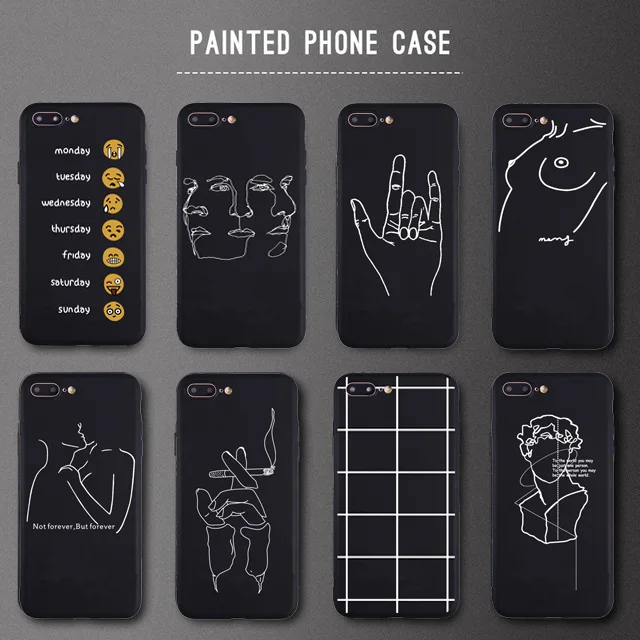 

Patterned Smoking Hand Soft Silicon Case For Apple iphone 6 6s Plus X 7 8 Plus 5s SE XS Max XR Phone Cover Funy Case