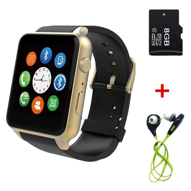 GT88 Bluetooth Smart Watch Waterproof Heart Rate Monitor Camera TF/SIM Card NFC Smartwatch for IOS Android Smartphone  