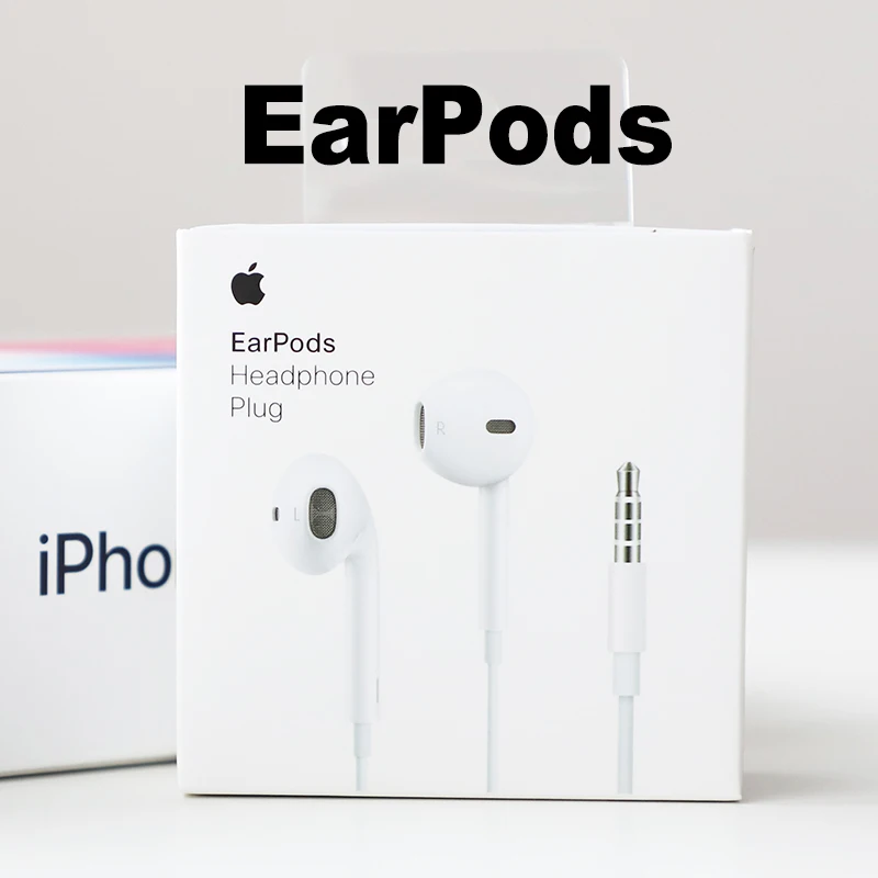 Оригинальные наушники Apple Earpods с разъемом 3 5 мм вкладыши для iPhone микрофоном