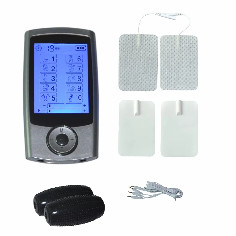 Electrical Muscle Stimulator Body Relax Massager Purlse Tens Acupuncture With Electrode Slipper