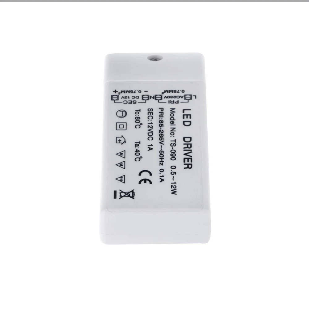 

LED Driver Power Transformer for MR11/G4/MR16/GU5.3 Light Bulbs 12 Watt AC85-265V to DC 12V SMD