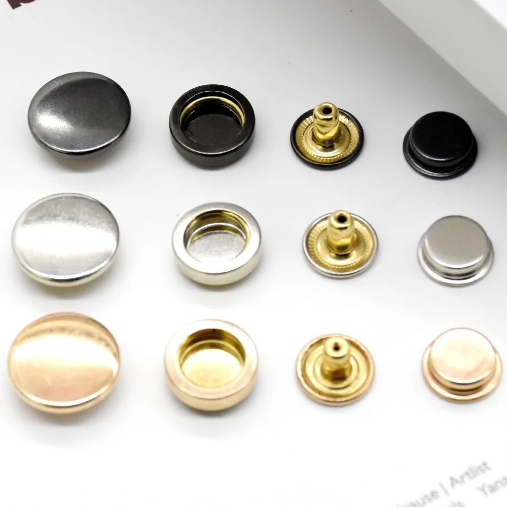

30set/Pack 15mm 17mm Metal Press Studs Sewing Button Snap Button Fasteners Sewing Leather Craft Clothes Bags Garment